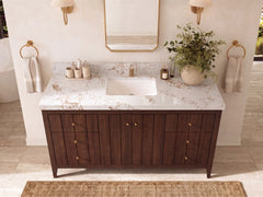 Atlanta Teak Wood 60 in. W x 22 in. D Single Sink Bathroom Vanity - photo 21