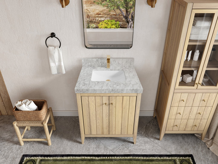 Atlanta White Oak 30 in. W x 22 in. D Single Sink Bathroom Vanity - photo 9