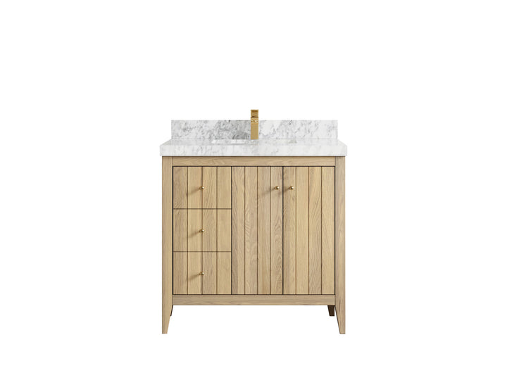 Atlanta White Oak 36" W x 22" D Center Sink Vanity for Elegant Bathrooms - photo 11