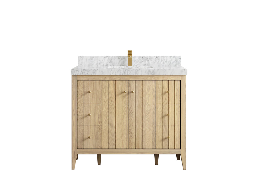 Atlanta White Oak 42 in. W x 22 in. D Single Sink Bathroom Vanity