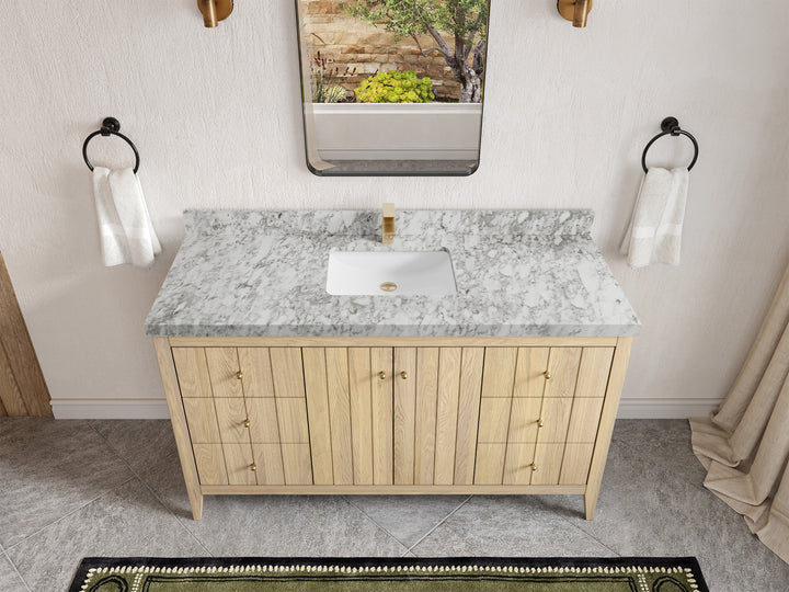 Atlanta White Oak 60 in. W x 22 in. D Single Sink Bathroom Vanity - photo 10