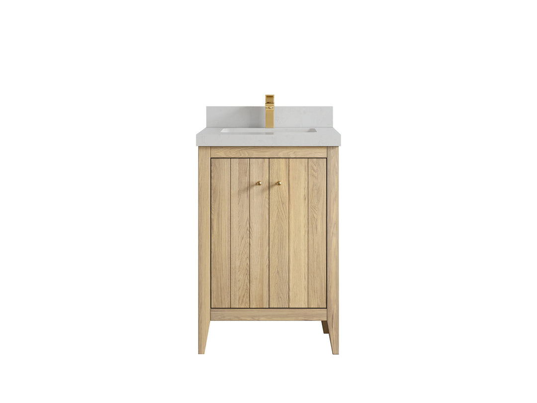 Atlanta White Oak 24 in. W x 22 in. D Single Sink Bathroom Vanity