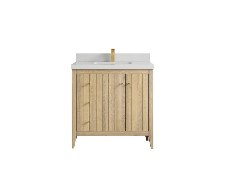 Atlanta White Oak 36" W x 22" D Center Sink Vanity for Elegant Bathrooms - photo 13