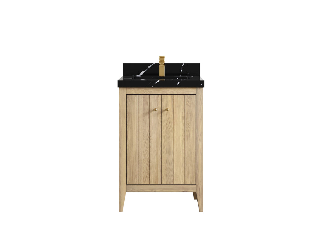 Atlanta White Oak 24 in. W x 22 in. D Single Sink Bathroom Vanity