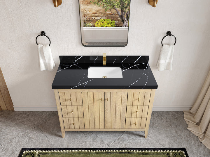 Atlanta White Oak 48 in. W x 22 in. D Single Sink Bathroom Vanity - photo 8