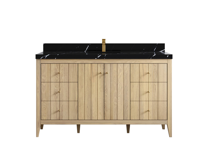 Atlanta White Oak 60 in. W x 22 in. D Single Sink Bathroom Vanity - photo 9