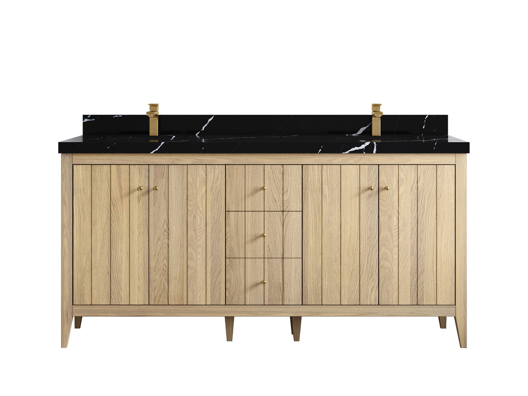 Atlanta White Oak 72 in. W x 22 in. D Double Sink Bathroom Vanity
