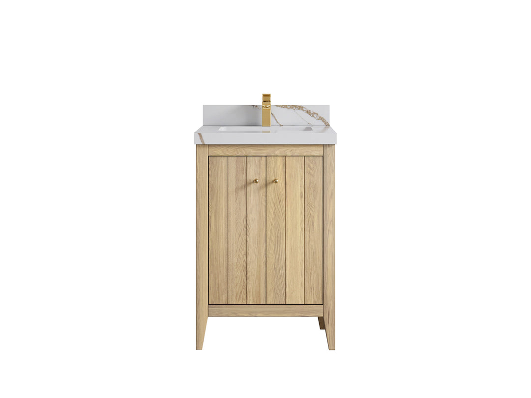 Atlanta White Oak 24 in. W x 22 in. D Single Sink Bathroom Vanity