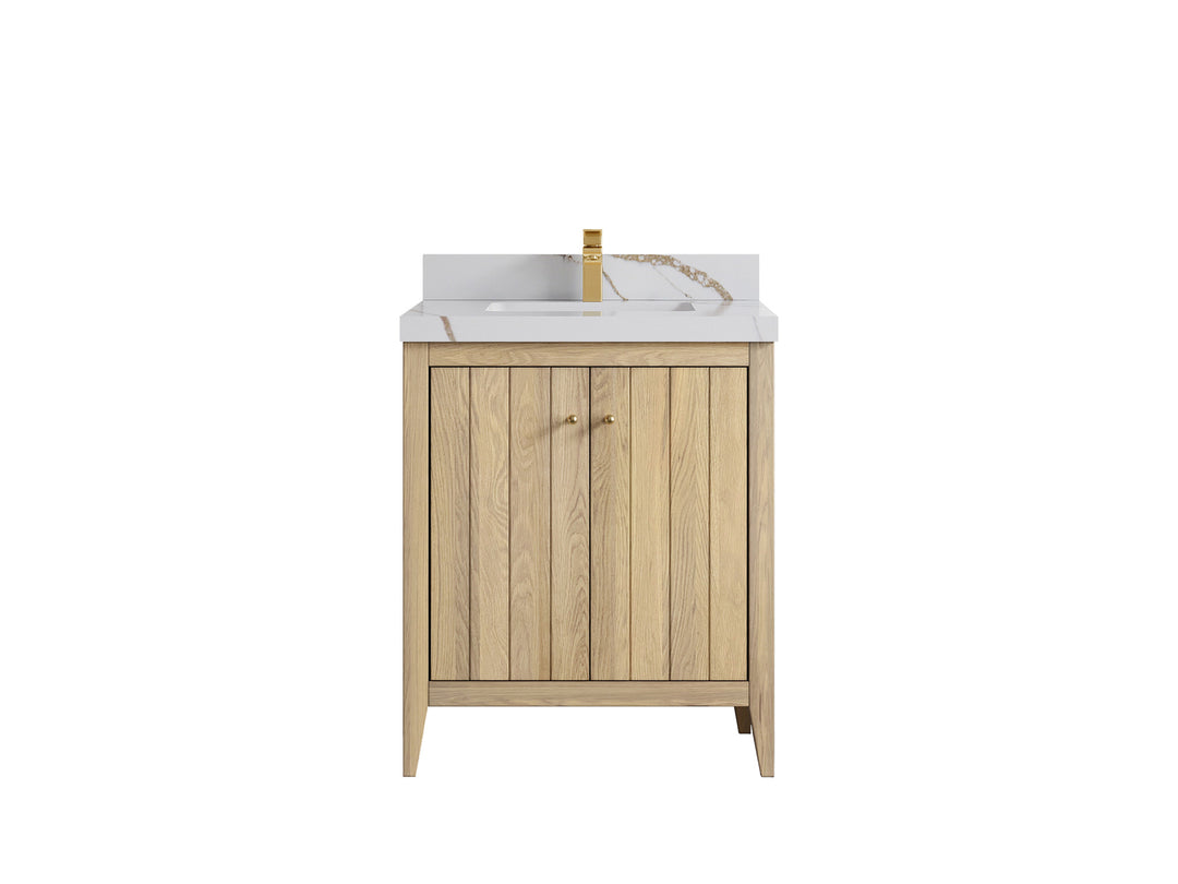 Atlanta White Oak 30 in. W x 22 in. D Single Sink Bathroom Vanity