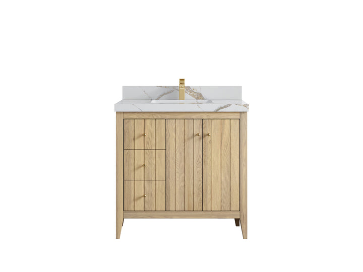 Atlanta White Oak 36" W x 22" D Center Sink Vanity for Elegant Bathrooms - photo 15