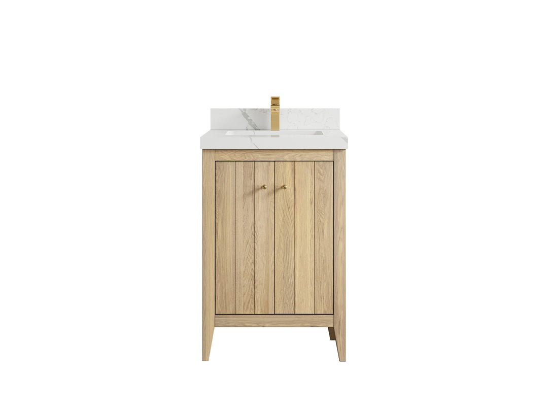 Atlanta White Oak 24 in. W x 22 in. D Single Sink Bathroom Vanity