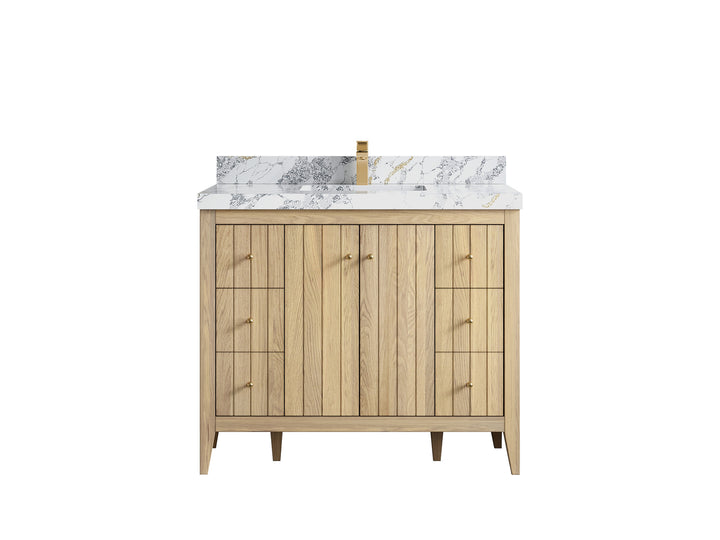 Atlanta White Oak 42 in. W x 22 in. D Single Sink Bathroom Vanity - photo 21