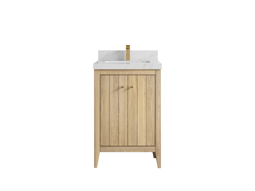 Atlanta White Oak 24 in. W x 22 in. D Single Sink Bathroom Vanity