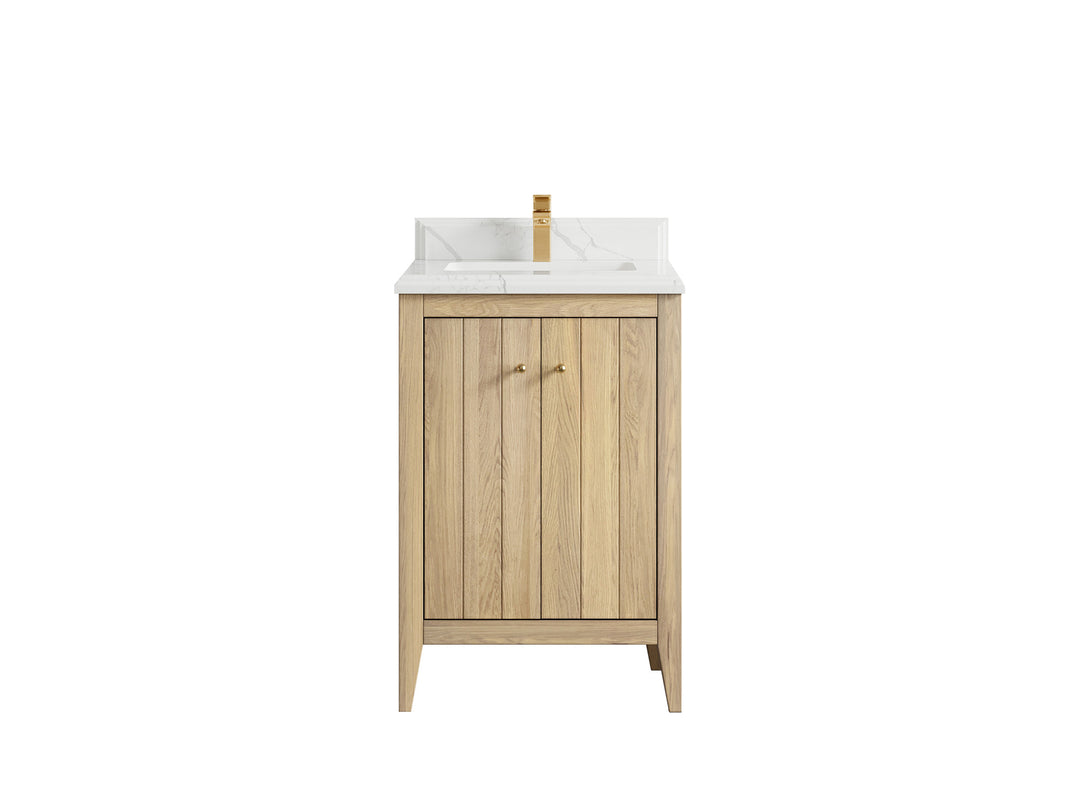 Atlanta White Oak 24 in. W x 22 in. D Single Sink Bathroom Vanity