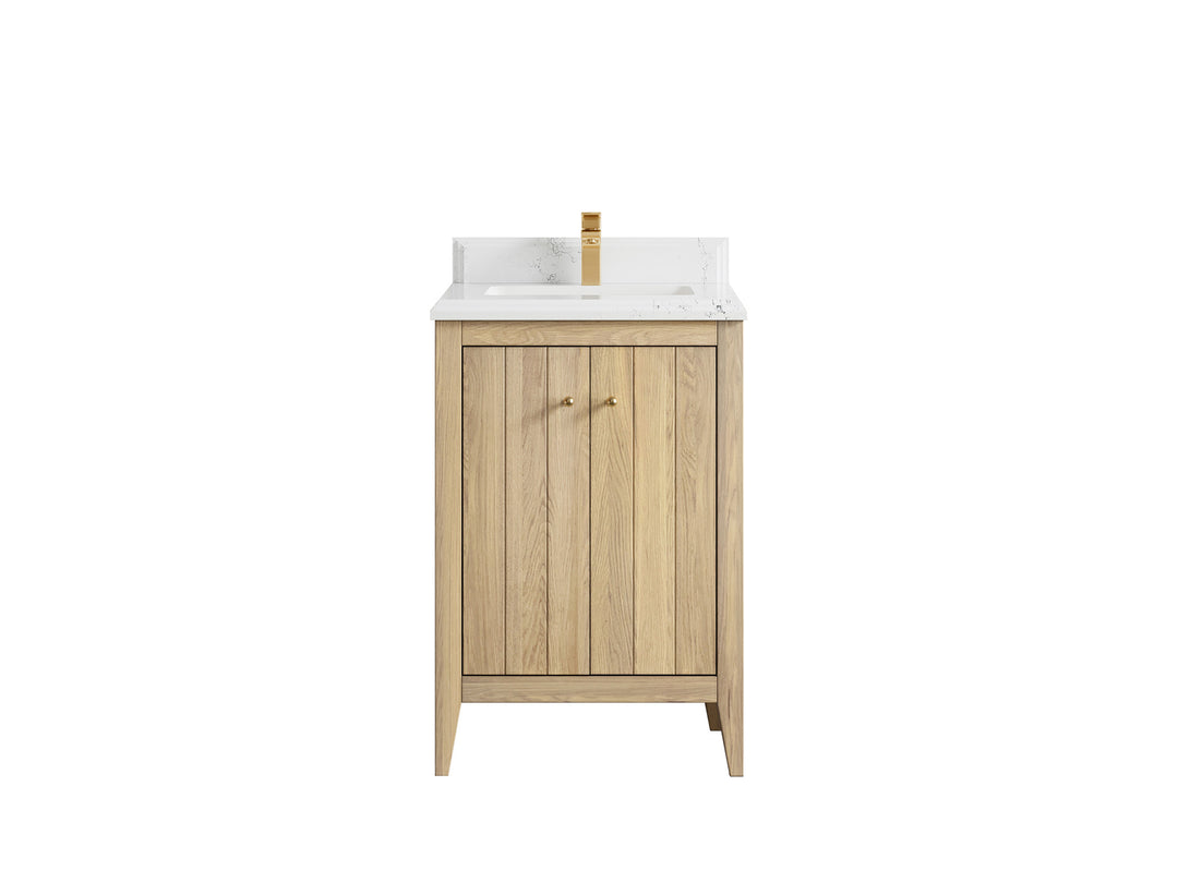 Atlanta White Oak 24 in. W x 22 in. D Single Sink Bathroom Vanity