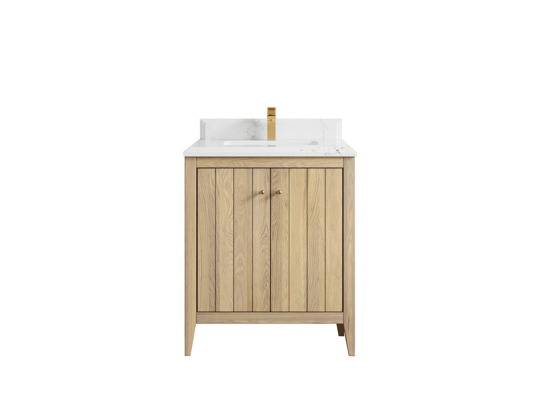 Atlanta White Oak 30 in. W x 22 in. D Single Sink Bathroom Vanity