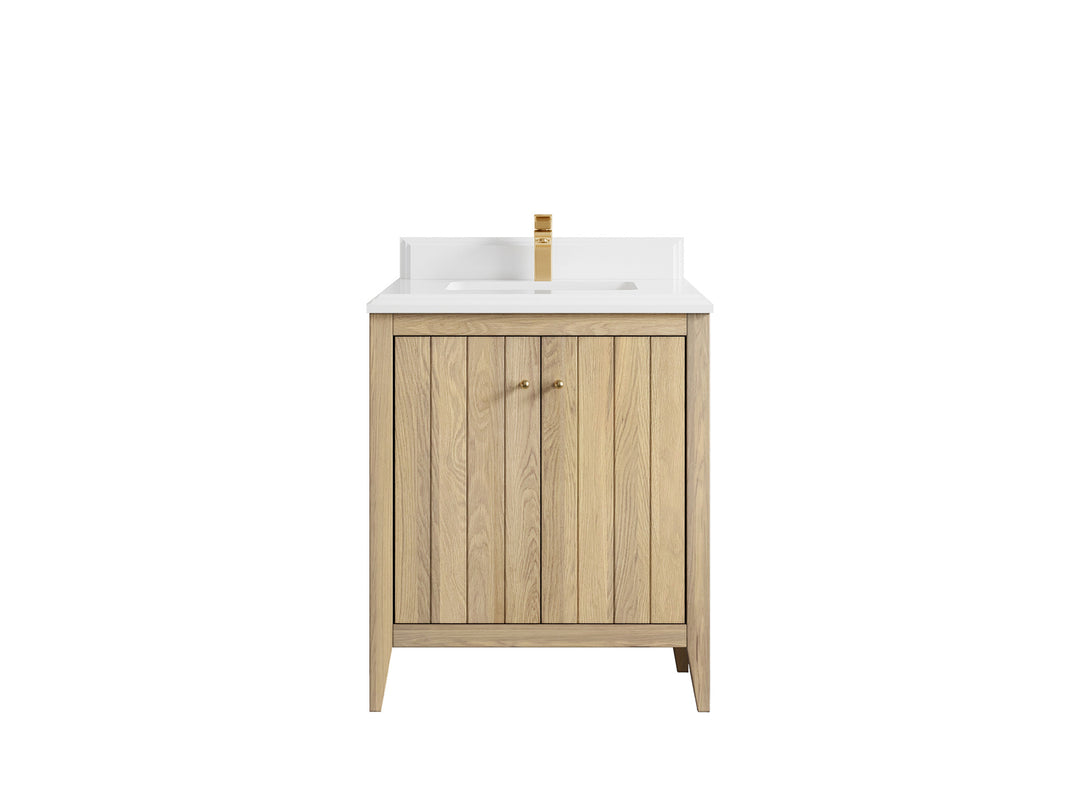 Atlanta White Oak 30 in. W x 22 in. D Single Sink Bathroom Vanity