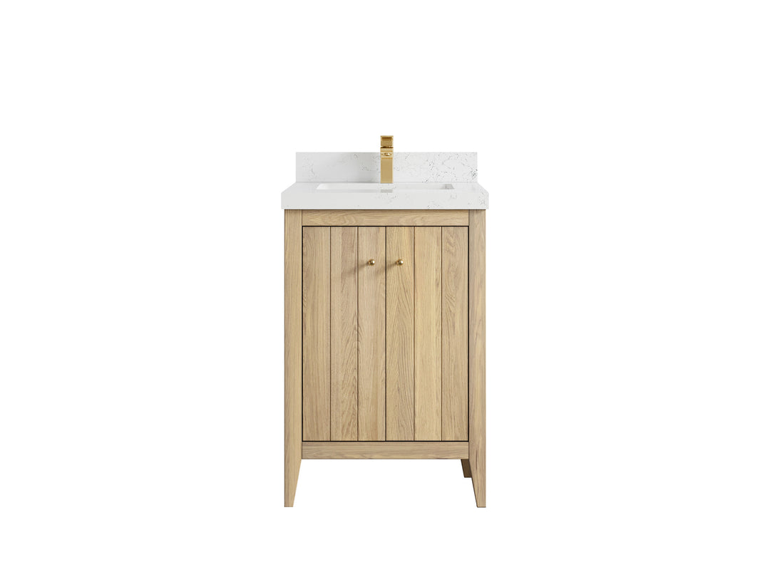 Atlanta White Oak 24 in. W x 22 in. D Single Sink Bathroom Vanity