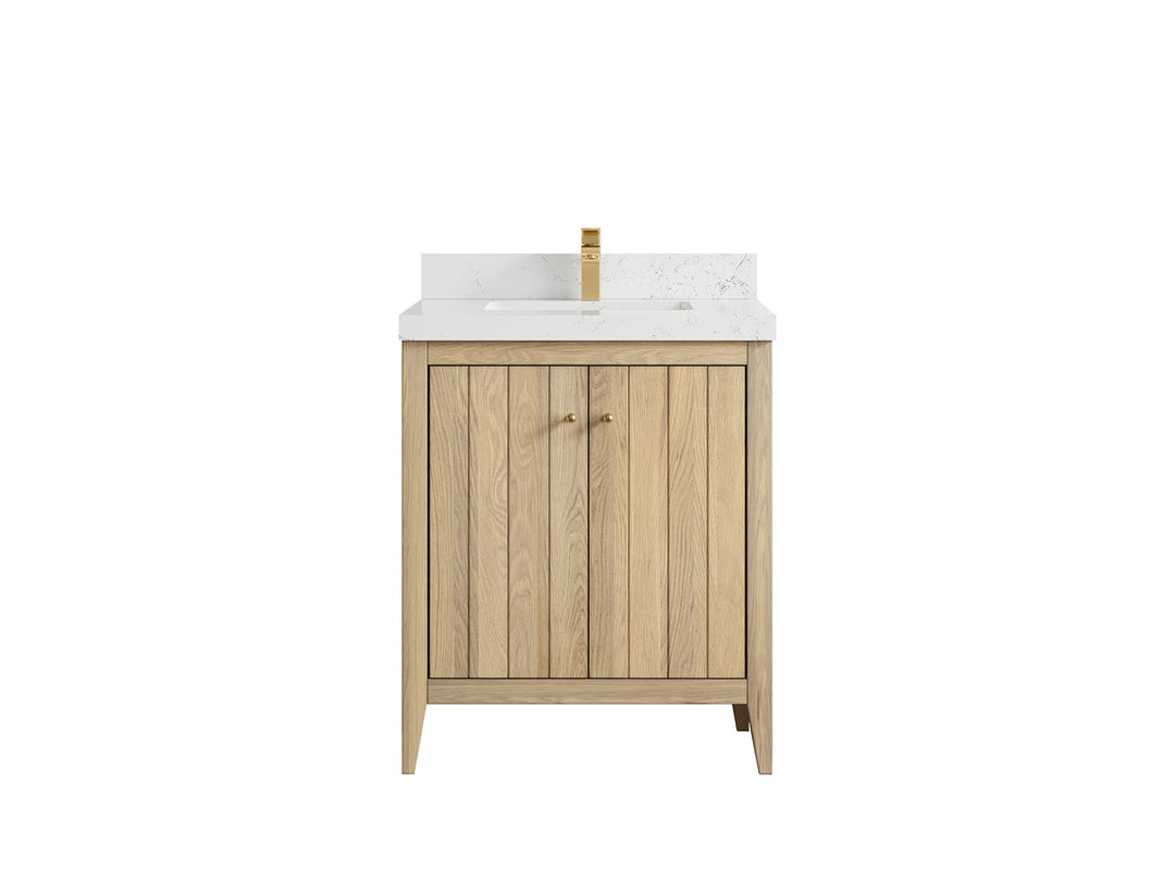 Atlanta White Oak 30 in. W x 22 in. D Single Sink Bathroom Vanity
