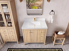 Atlanta White Oak 36 in. W x 22 in. D Center Sink Bathroom Vanity - photo 49