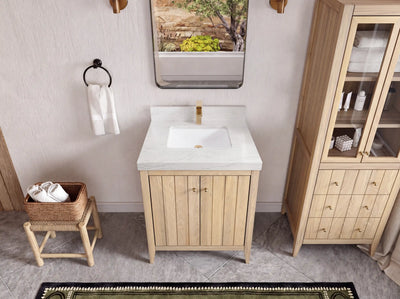 Atlanta White Oak 30 in. W x 22 in. D Single Sink Bathroom Vanity