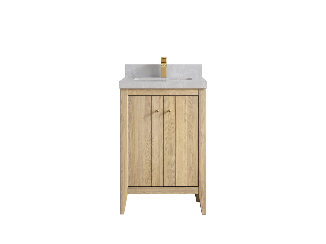 Atlanta White Oak 24 in. W x 22 in. D Single Sink Bathroom Vanity