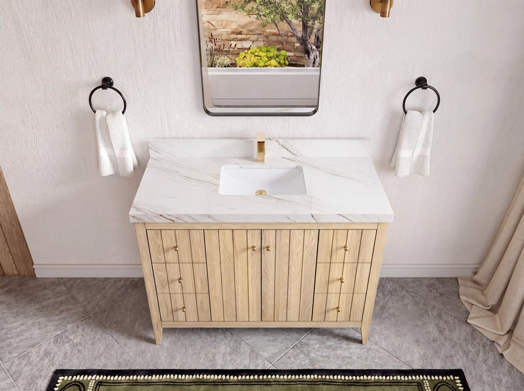 Atlanta White Oak 48 in. W x 22 in. D Single Sink Bathroom Vanity | 
              
                White Oak
                
                  
             - ATL_WHOK_WHQZ_48S - photo №47