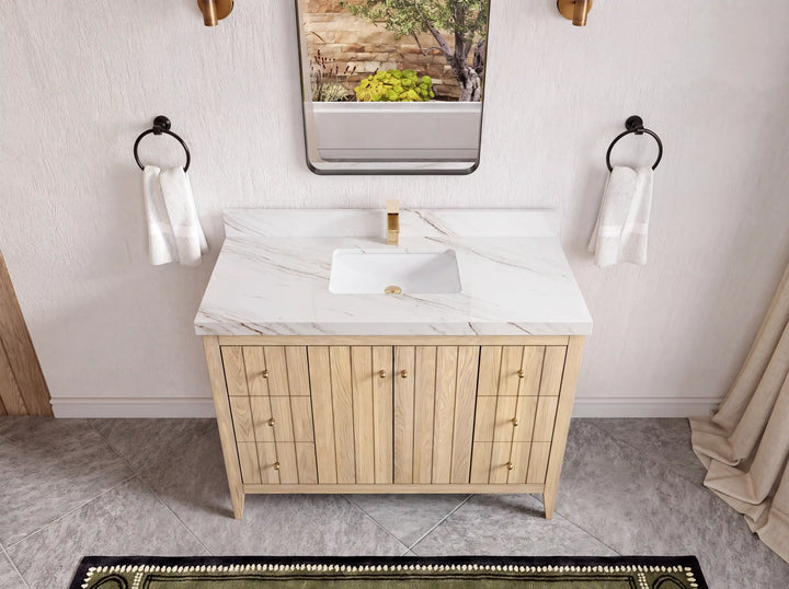 Atlanta White Oak 48 in. W x 22 in. D Single Sink Bathroom Vanity - photo 47
