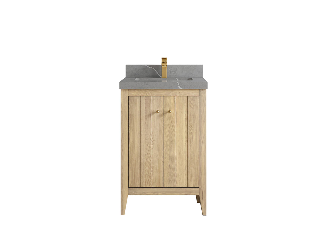 Atlanta White Oak 24 in. W x 22 in. D Single Sink Bathroom Vanity