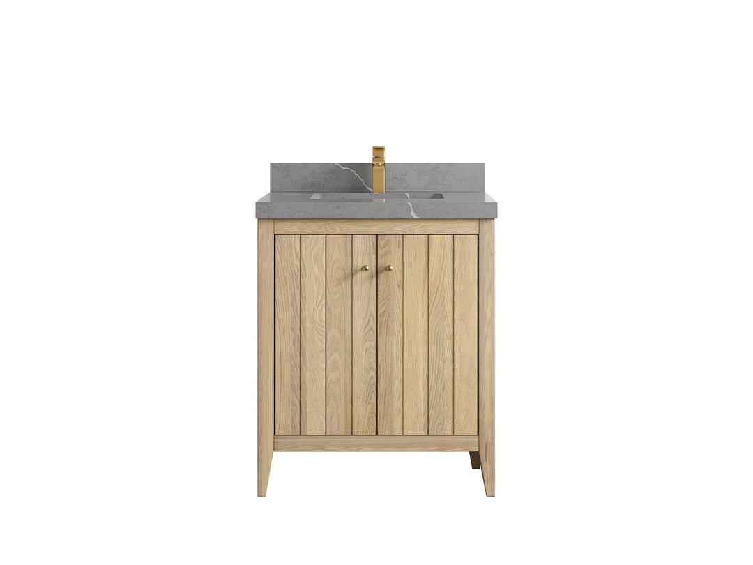 Atlanta White Oak 30 in. W x 22 in. D Single Sink Bathroom Vanity