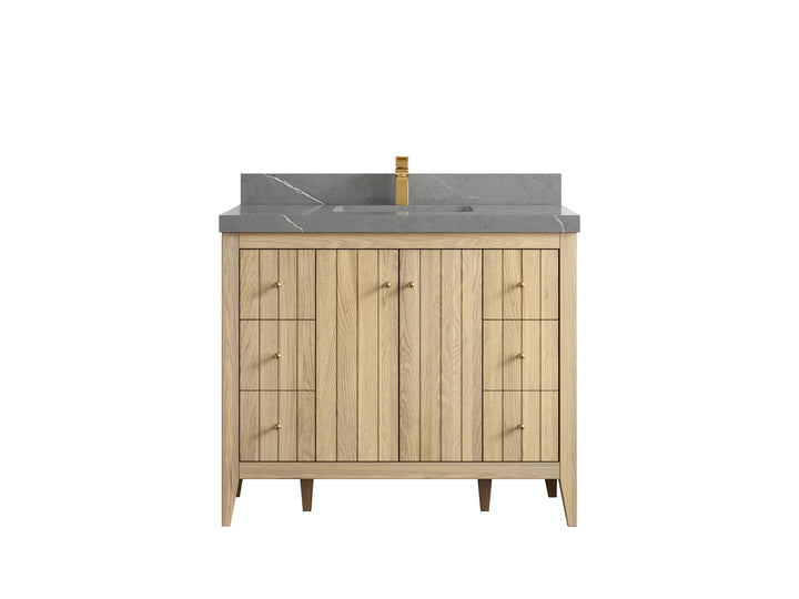 Atlanta White Oak 42 in. W x 22 in. D Single Sink Bathroom Vanity - photo 35