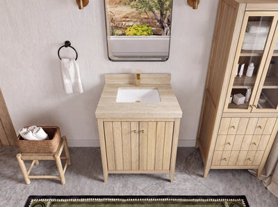Atlanta White Oak 30 in. W x 22 in. D Single Sink Bathroom Vanity