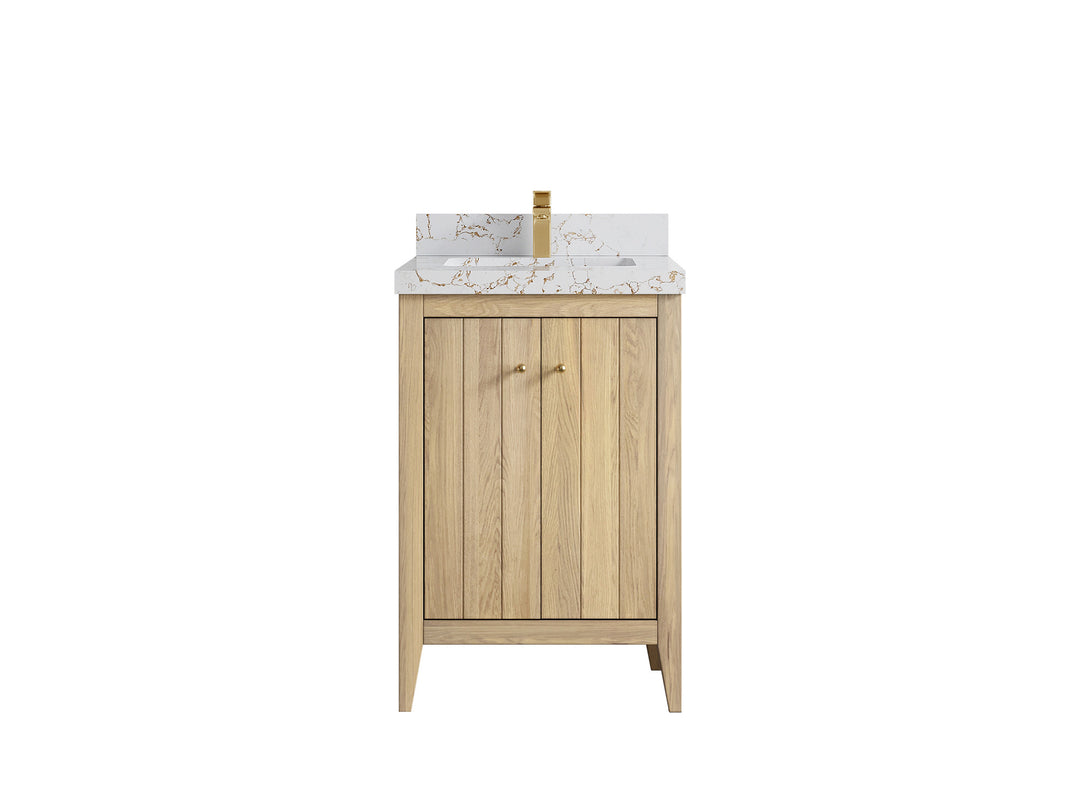 Atlanta White Oak 24 in. W x 22 in. D Single Sink Bathroom Vanity