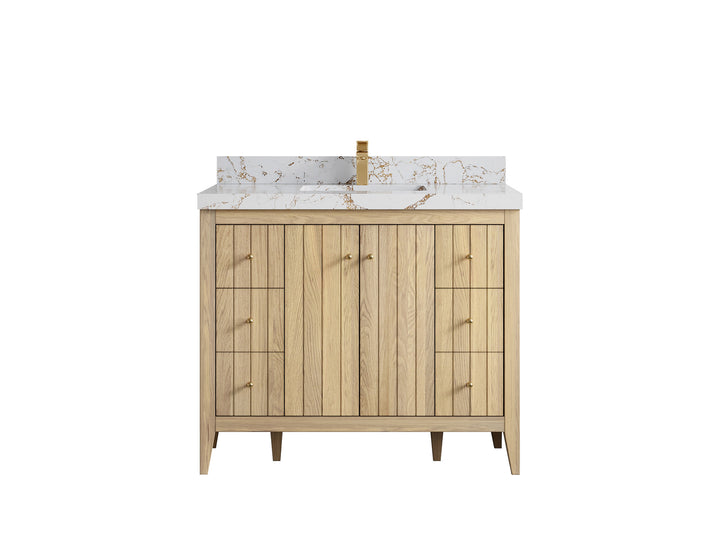 Atlanta White Oak 42 in. W x 22 in. D Single Sink Bathroom Vanity - photo 39