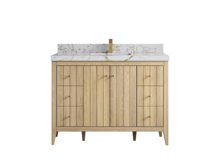 Atlanta White Oak 48 in. W x 22 in. D Single Sink Bathroom Vanity - photo 39