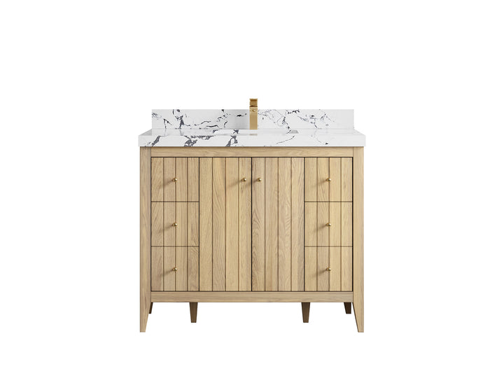 Atlanta White Oak 42 in. W x 22 in. D Single Sink Bathroom Vanity - photo 41