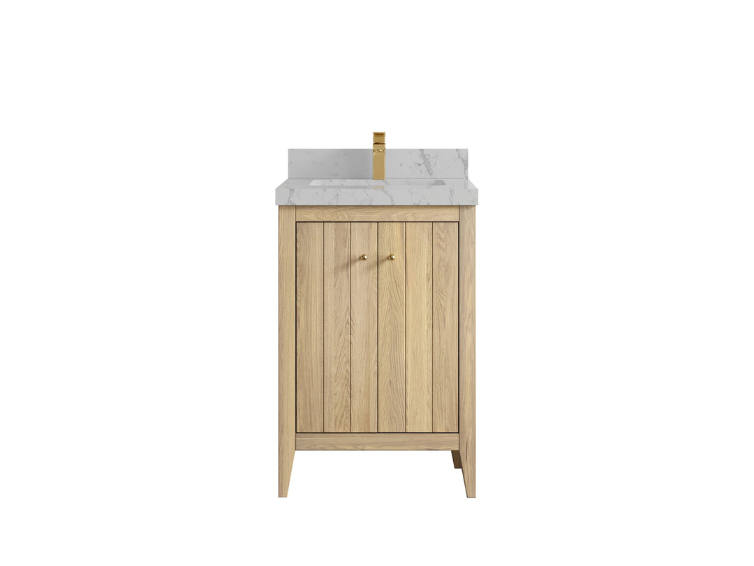 Atlanta White Oak 24 in. W x 22 in. D Single Sink Bathroom Vanity