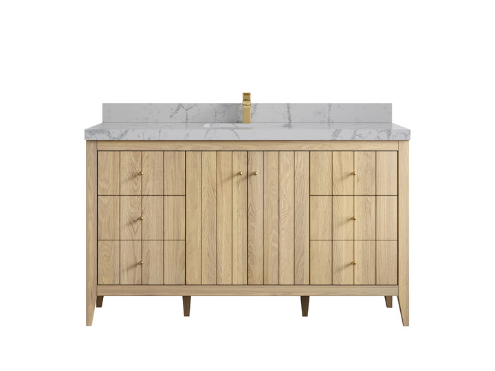 Atlanta White Oak 60 in. W x 22 in. D Single Sink Bathroom Vanity - photo 43