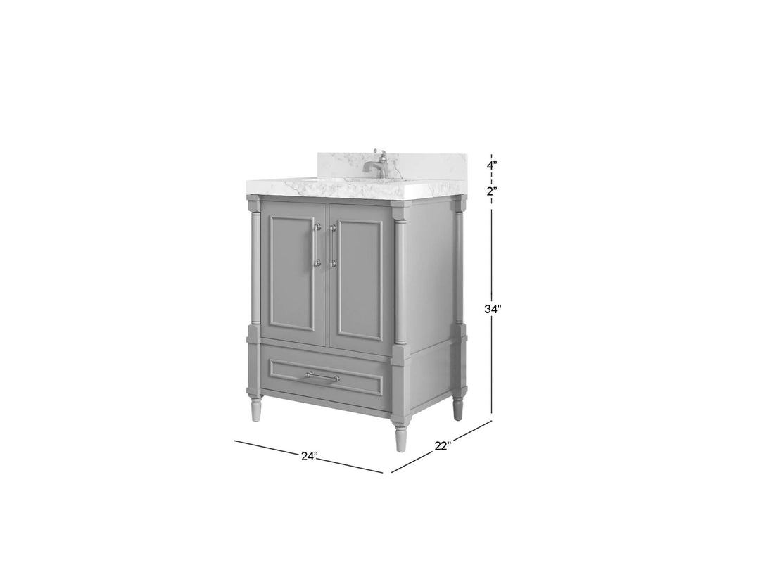 Aberdeen 24 in. W x 22 in. D Single Sink Bathroom Vanity