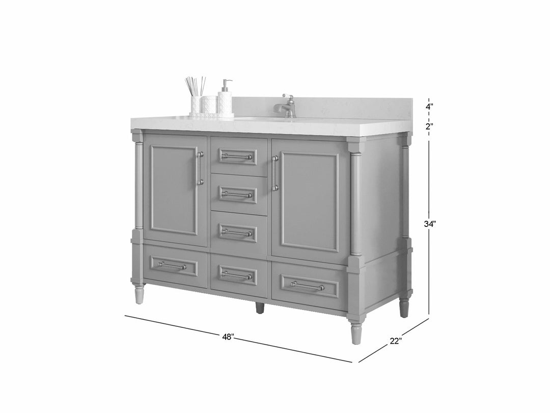 Aberdeen 48 in. W x 22 in. D Single Sink Bathroom Vanity