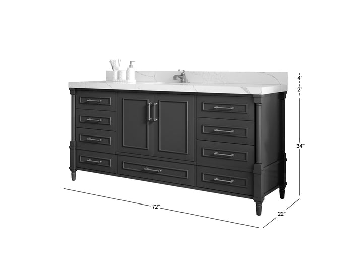 Aberdeen 72 in. W x 22 in. D Single Sink Bathroom Vanity - photo 5