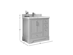 Alys 36 in. W x 22 in. D Center Sink Bathroom Vanity - photo 51