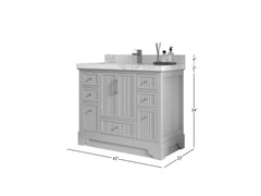 Alys 42 in. W x 22 in. D Single Sink Bathroom Vanity - photo 5