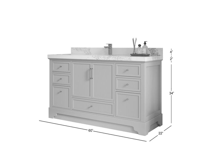 Alys 60 in. W x 22 in. D Single Sink Bathroom Vanity - photo 5