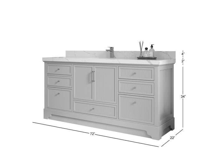Alys 72 in. W x 22 in. D Single Sink Bathroom Vanity - photo 5