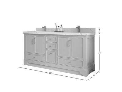 Alys 72 in. W x 22 in. D Double Sink Bathroom Vanity