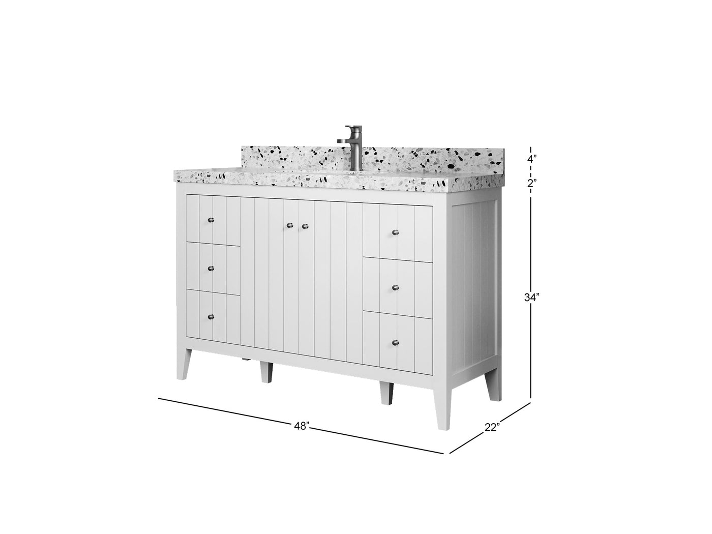 Atlanta 48 in. W x 22 in. D Single Sink Bathroom Vanity