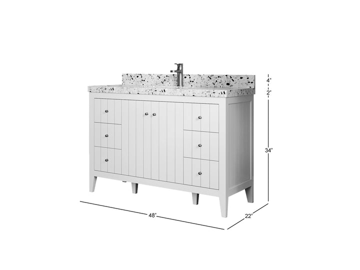 Atlanta 48 in. W x 22 in. D Single Sink Bathroom Vanity - photo 2