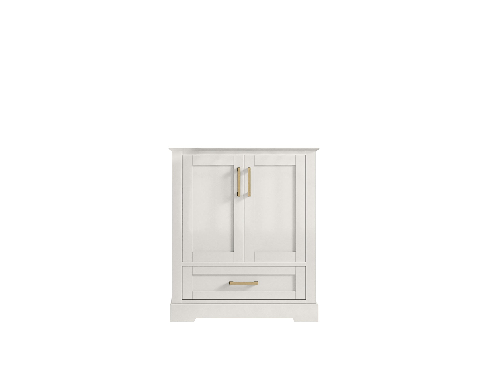 Boston 30 in. W x 22 in. D Single Sink Bathroom Vanity in Alabaster with Countertop - Cabinet Only