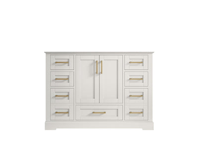 Boston 48 in. W x 22 in. D Single Sink Bathroom Vanity in Alabaster with Countertop - Cabinet Only